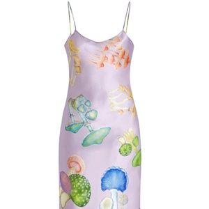 Mushroom print long dress